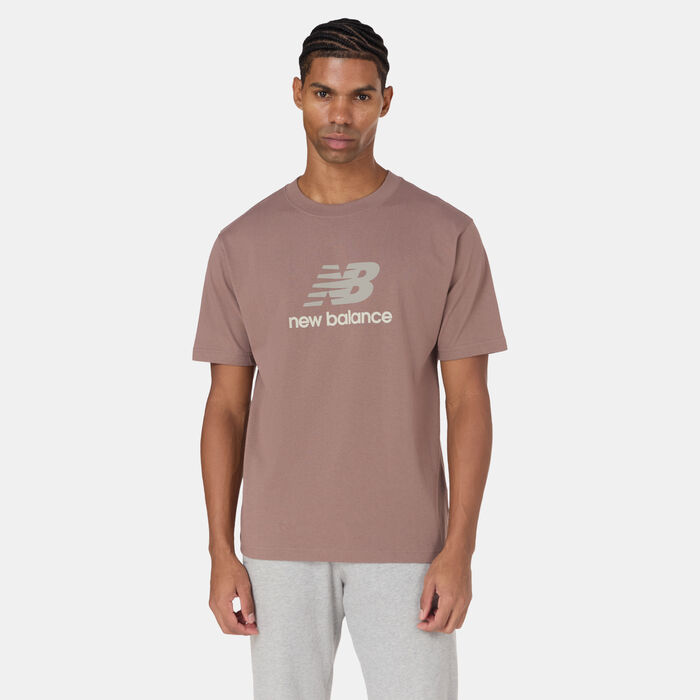 New Balance Men's Athletics Logo T-Shirt Beige New Balance Men's Athletics Logo T-Shirt Beige image number 0