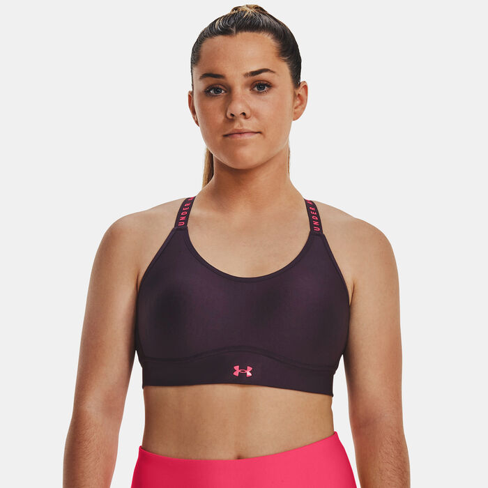 Under Armour Women's Infinity Mid Covered Medium-Support Training Sports Bra Purple Under Armour Women's Infinity Mid Covered Medium-Support Training Sports Bra Purple image number 0