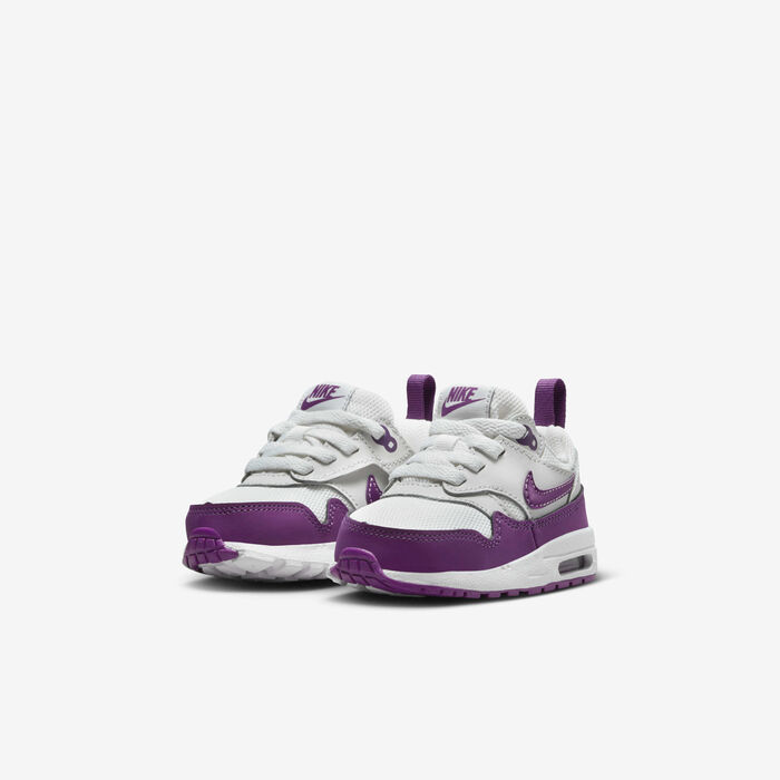 Nike Kids' Air Max 1 EasyOn Shoes White Nike Kids' Air Max 1 EasyOn Shoes White image number 4