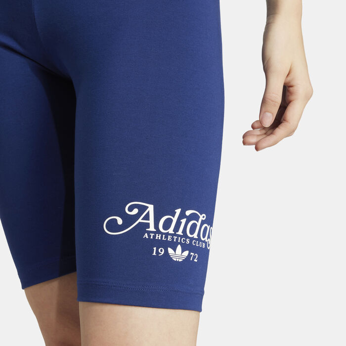 adidas Originals Women's Short Leggings Blue adidas Originals Women's Short Leggings Blue image number 4