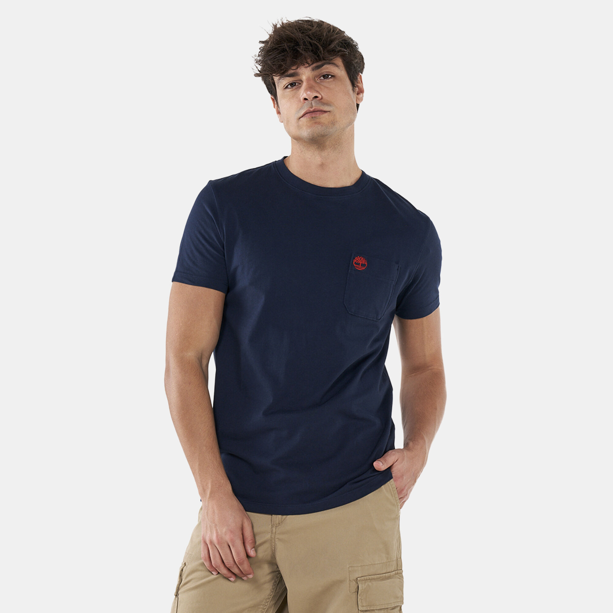 Buy Timberland Men\'s Dunstan River Blue Pocket T-Shirt in KSA -SSS