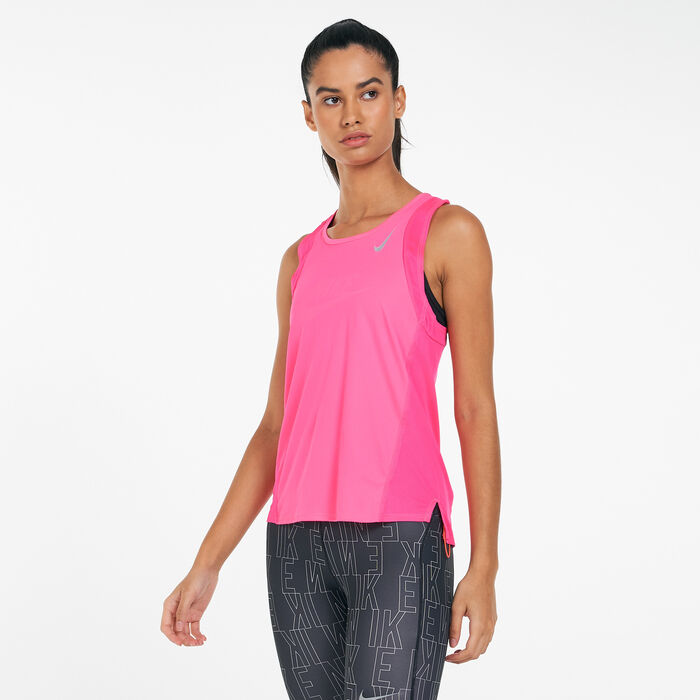 Nike Women's Dri-FIT Race Running Singlet Pink image number 0