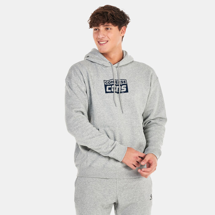 Converse Men's CONS Fleece Pullover Hoodie Grey Converse Men's CONS Fleece Pullover Hoodie Grey image number 0