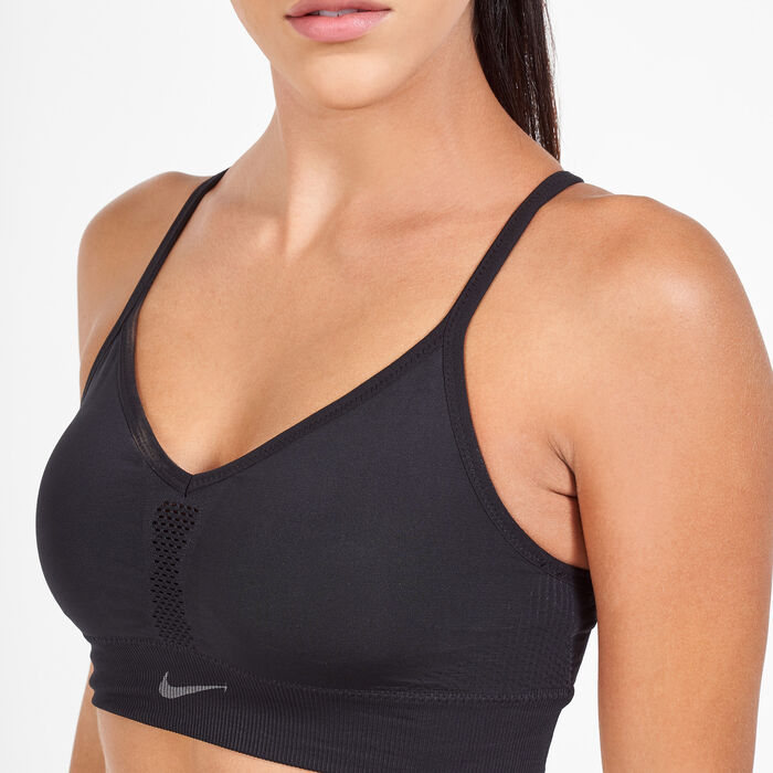 Nike Women's Indy Light-Support Padded Seamless Sports Bra Black image number 3