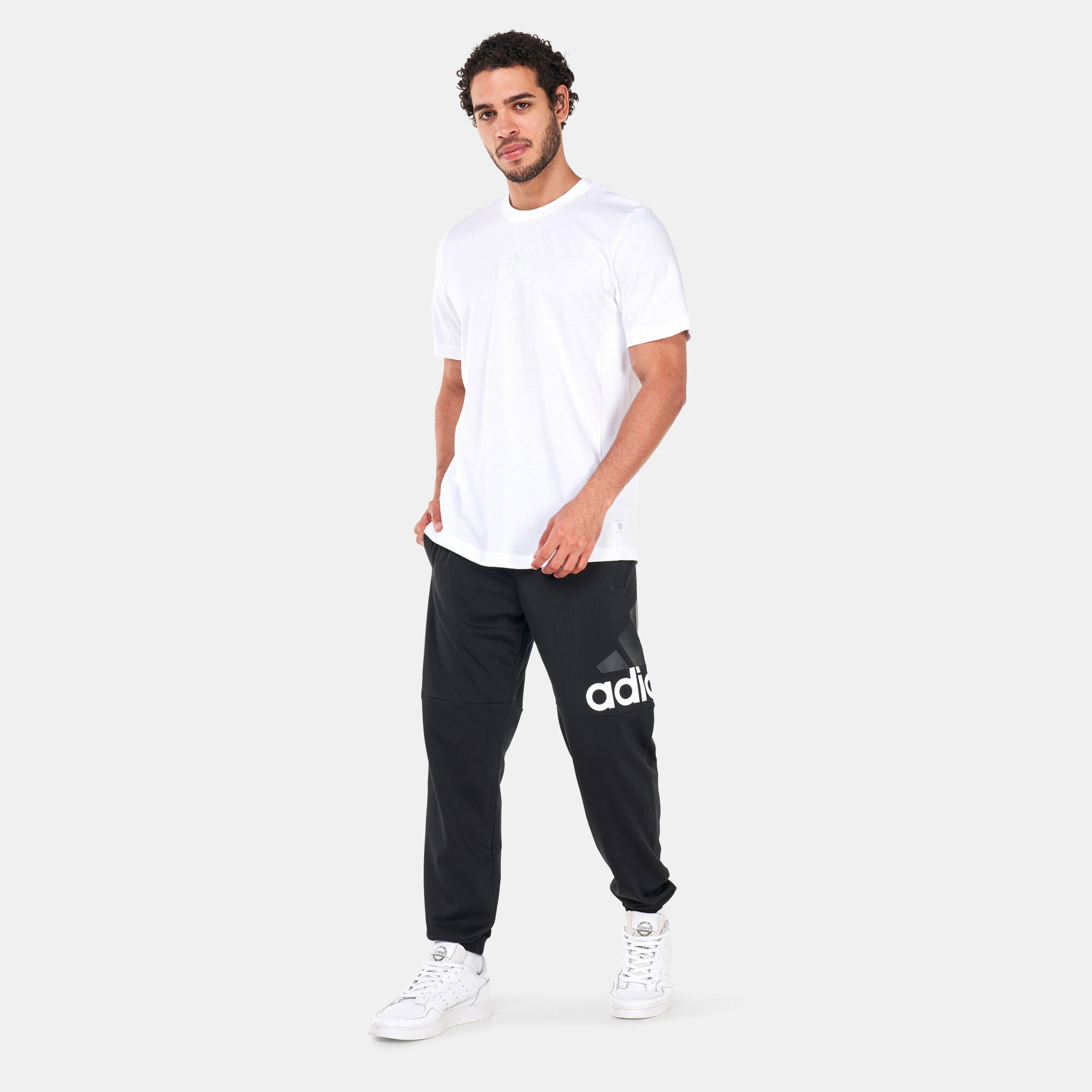 Adidas essentials performance logo pants men's online