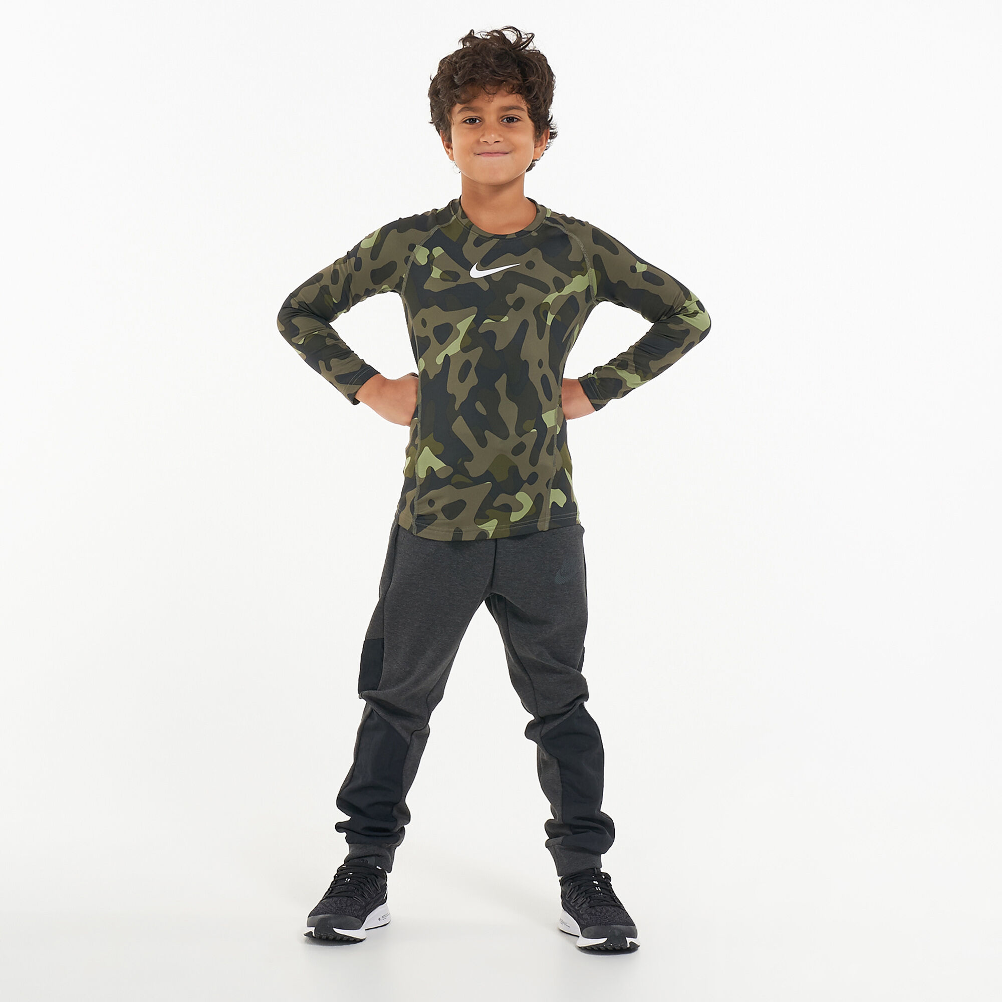 Kids Pro Therma Allover Camo T Shirt Older Kids