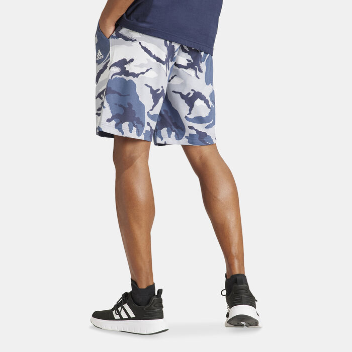 adidas Men's Seasonal Essentials Camouflage Shorts Blue adidas Men's Seasonal Essentials Camouflage Shorts Blue image number 1
