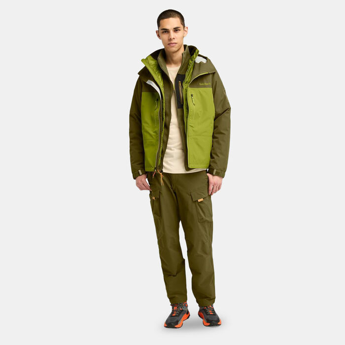 Timberland Men's Caps Ridge Mobi Flex Tech 3-Layer Waterproof Jacket Green Timberland Men's Caps Ridge Mobi Flex Tech 3-Layer Waterproof Jacket Green image number 2
