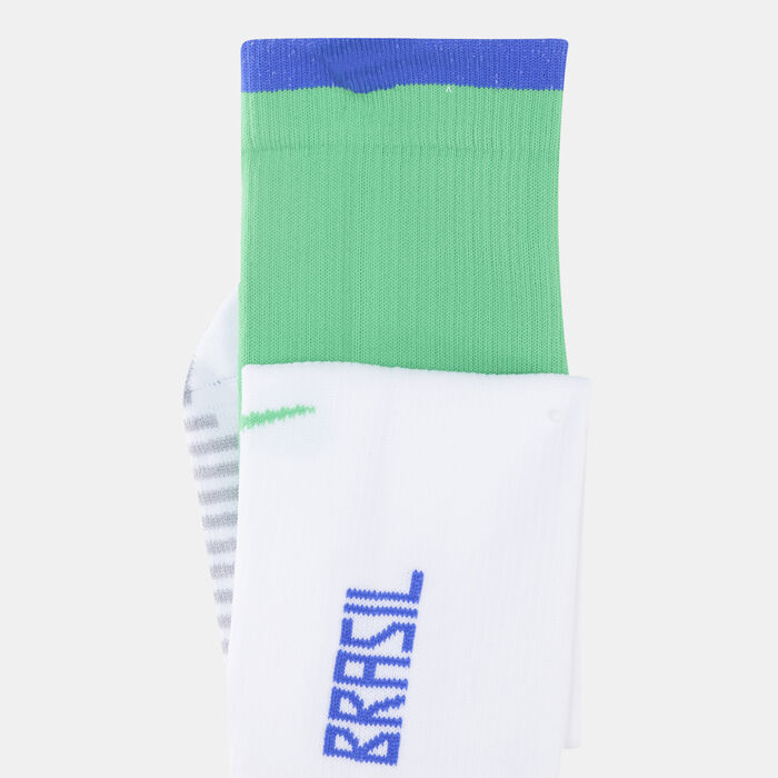 Nike Men's Brazil Strike Home/Away Knee-High Football Socks White Nike Men's Brazil Strike Home/Away Knee-High Football Socks White image number 1