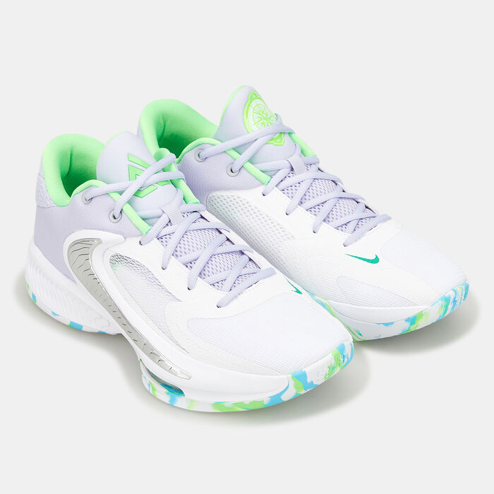 Nike Men's Zoom Freak 4 Basketball Shoe White image number 2