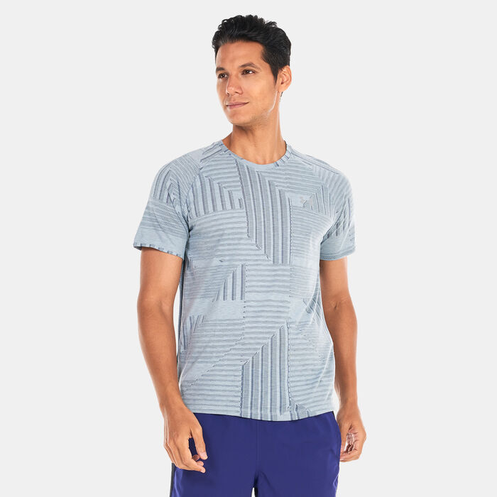 Under Armour Men's UA Streaker Deco Diamond T-Shirt Grey Under Armour Men's UA Streaker Deco Diamond T-Shirt Grey image number 0