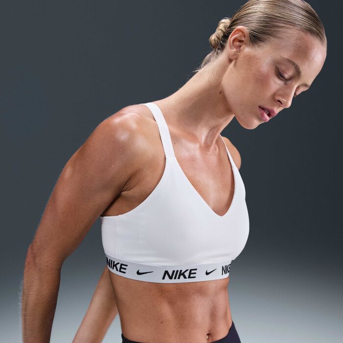 Nike Women's Indy Medium-Support Sports Bra White Nike Women's Indy Medium-Support Sports Bra White image number 0
