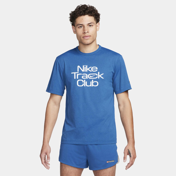 Nike Men's Dri-FIT Track Club Running Top Blue Nike Men's Dri-FIT Track Club Running Top Blue image number 0