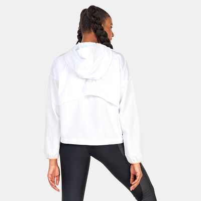 Under Armour Women's Woven Graphic Jacket White