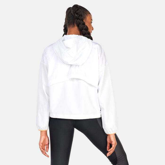 Under Armour Women's Woven Graphic Jacket White Under Armour Women's Woven Graphic Jacket White image number 1