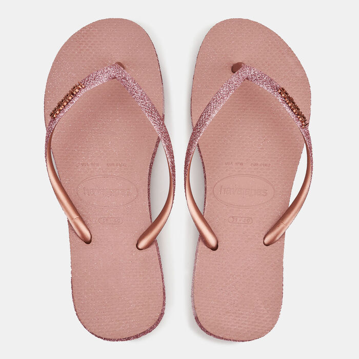 Havaianas Women's Slim Sparkle II Flip Flops Pink Havaianas Women's Slim Sparkle II Flip Flops Pink image number 0