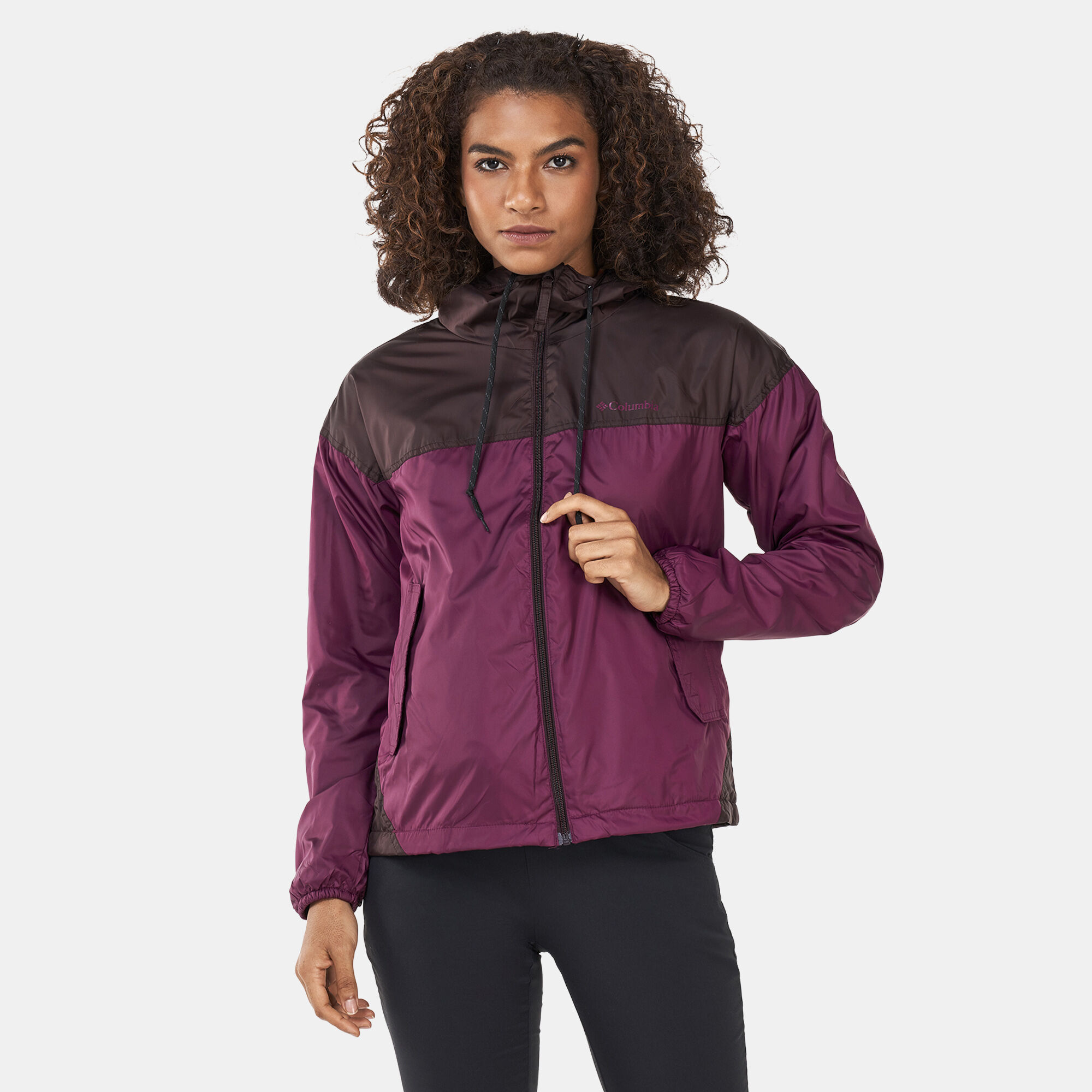 Women's lined windbreaker with hood hotsell