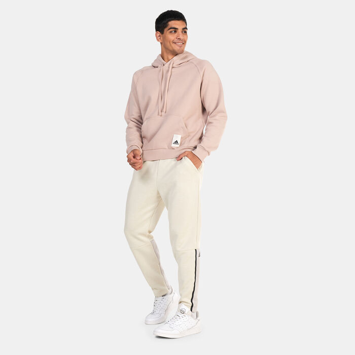 adidas Men's Lounge Fleece Hoodie Beige adidas Men's Lounge Fleece Hoodie Beige image number 2