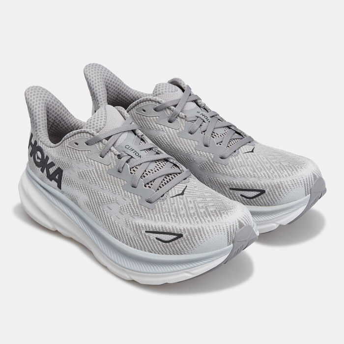 HOKA Men's Clifton 9 Running Shoe Grey HOKA Men's Clifton 9 Running Shoe Grey image number 2