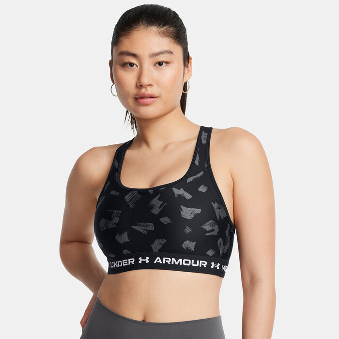 Under Armour Women's Armour Medium Support Printed Sports Bra Black image number 0