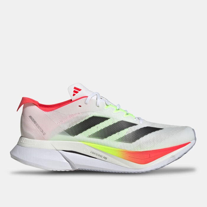 adidas Men's Adizero Boston 12 Shoes White adidas Men's Adizero Boston 12 Shoes White image number 0