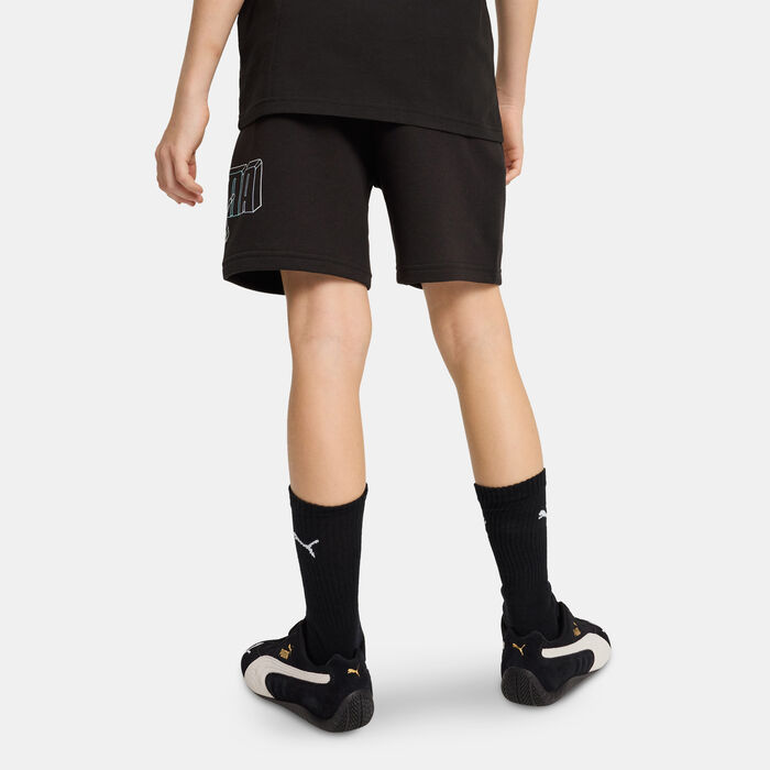 PUMA Kids' Essentials Logo Lab Execution Shorts Black PUMA Kids' Essentials Logo Lab Execution Shorts Black image number 1