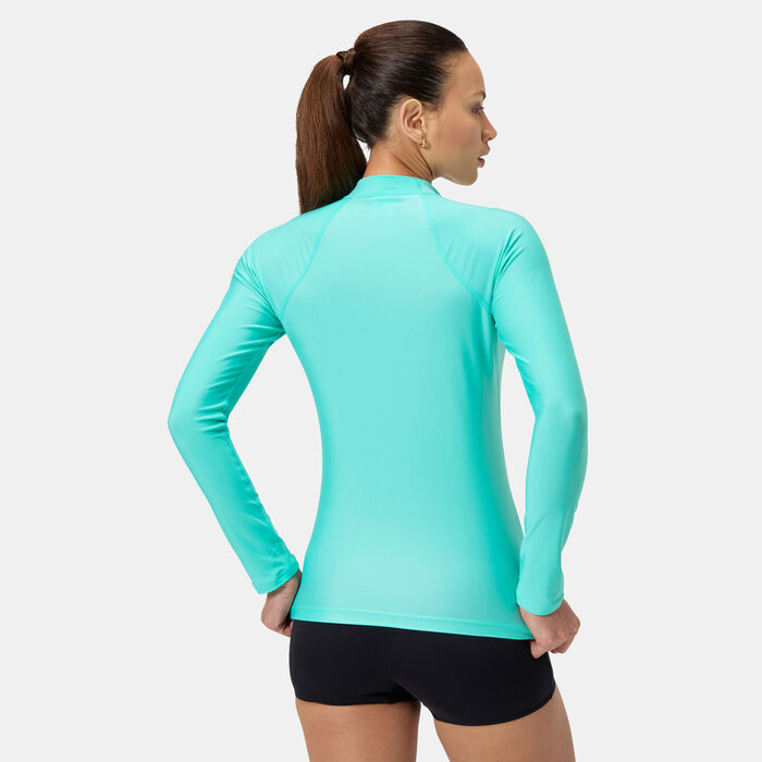 Speedo Women's Graphic Rashguard Blue Speedo Women's Graphic Rashguard Blue image number 1