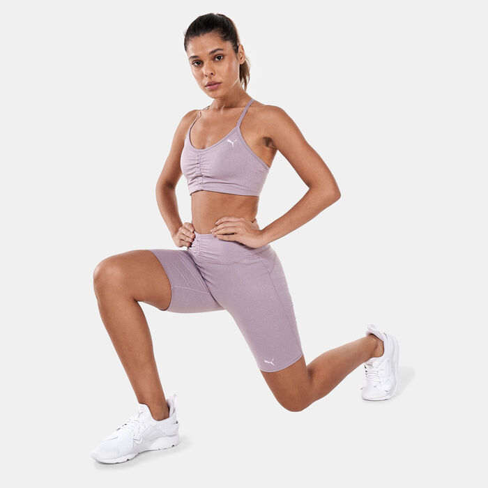 PUMA Women's Low Impact Studio Foundation Sports Bra Brown image number 2