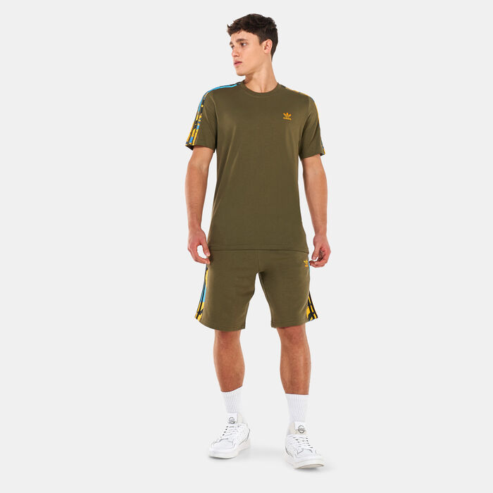 adidas Originals Men's 3-Stripes Camo T-Shirt Green adidas Originals Men's 3-Stripes Camo T-Shirt Green image number 2