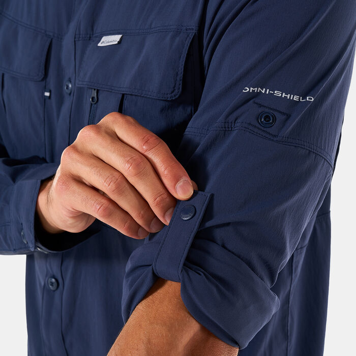 Columbia Men's Newton Ridge™ II Long Sleeve Shirt Blue Columbia Men's Newton Ridge™ II Long Sleeve Shirt Blue image number 3