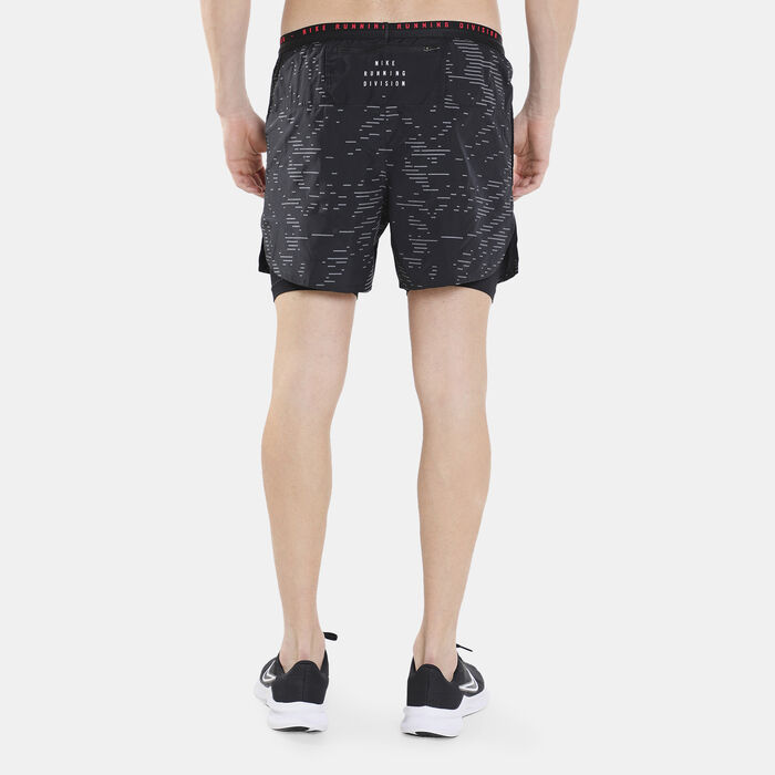 Nike Men's Dri-FIT Run Division Flex Stride 2-In-1 5-inch Running Shorts White Nike Men's Dri-FIT Run Division Flex Stride 2-In-1 5-inch Running Shorts White image number 1