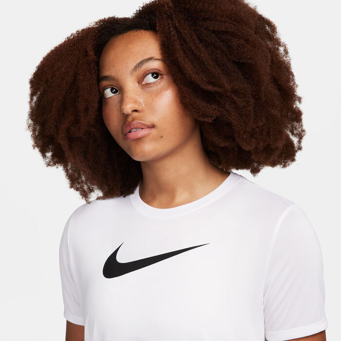 Nike Women's Dri-FIT Graphic Training T-Shirt White image number 3