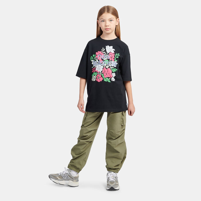 New Balance Kids' Stacked Floral Graphic T-Shirt Black New Balance Kids' Stacked Floral Graphic T-Shirt Black image number 2