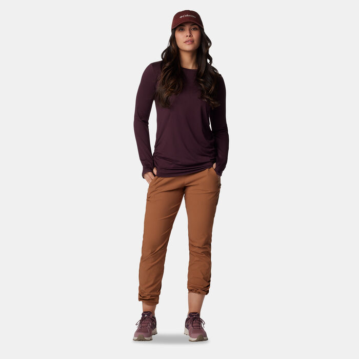 Columbia Women's Leslie Falls Hiking Top Purple Columbia Women's Leslie Falls Hiking Top Purple image number 2