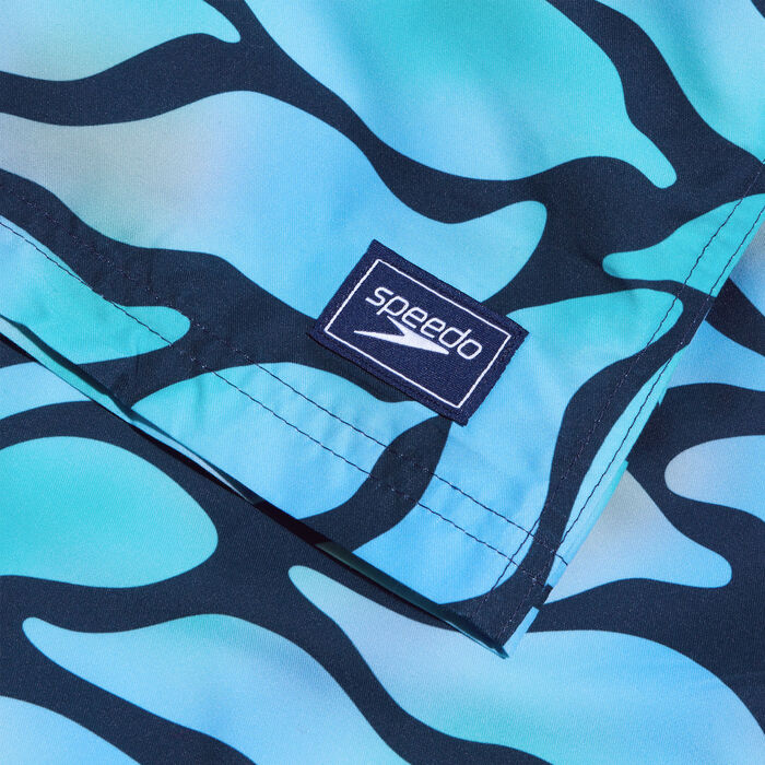 Speedo Men's Digital Printed Leisure 16-Inch Swimming Shorts Blue image number 2