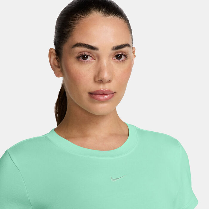 Nike Women's Sportswear Chill Knit T-Shirt Green Nike Women's Sportswear Chill Knit T-Shirt Green image number 2