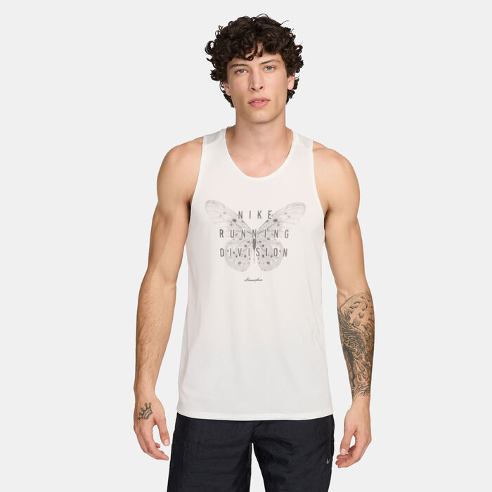 Nike Men's Rise 365 Running Division Dri-FIT Running Tank Top White image number 0