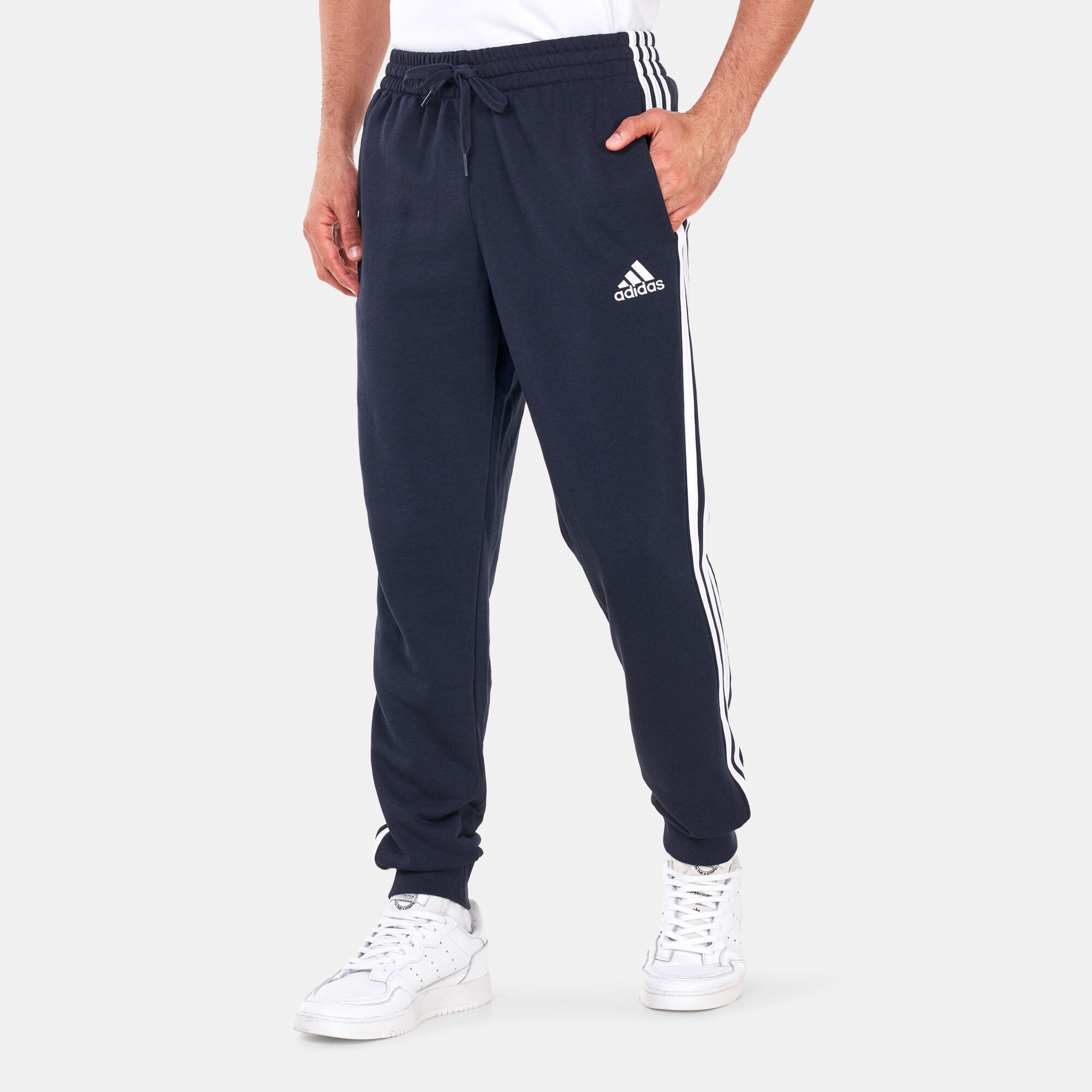 Men s Essentials French Terry 3 Stripes Pants Blue adidas in KSA SSS