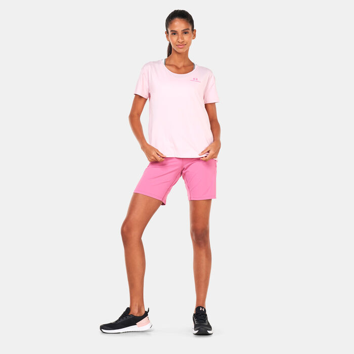 Under Armour Women's UA RUSH™ Energy Core T-Shirt Pink Under Armour Women's UA RUSH™ Energy Core T-Shirt Pink image number 2