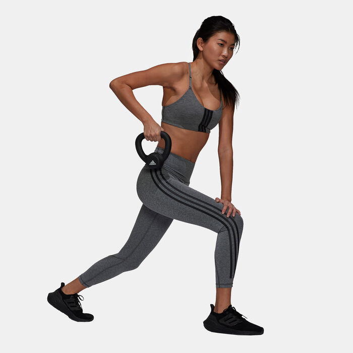 adidas Women's Optime Training Icons 7/8 Leggings Grey adidas Women's Optime Training Icons 7/8 Leggings Grey image number 2
