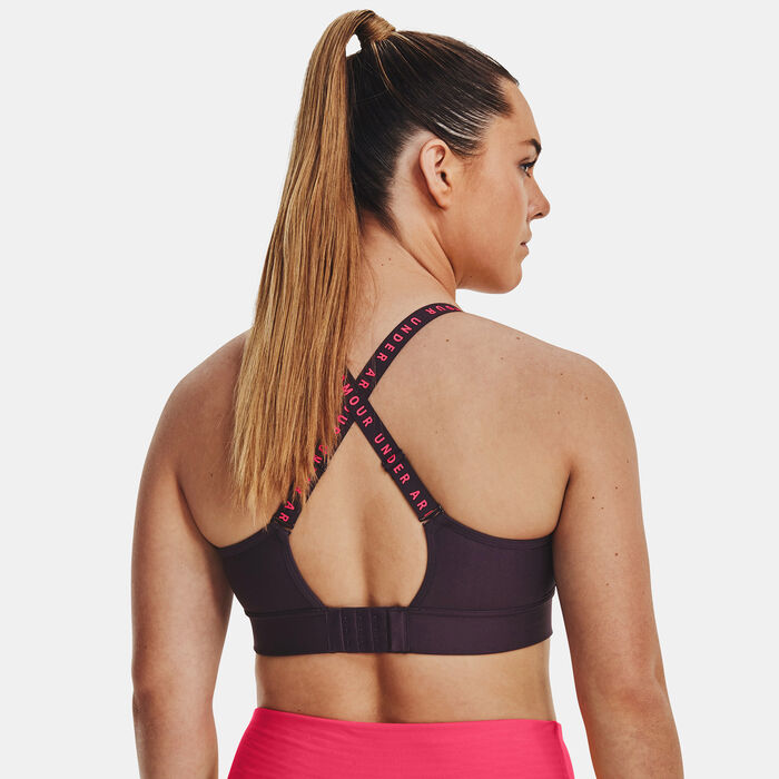 Under Armour Women's Infinity Mid Covered Medium-Support Training Sports Bra Purple image number 1