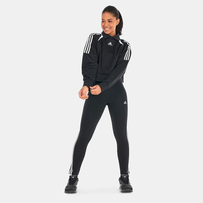 adidas Women's Track Sweatshirt Black adidas Women's Track Sweatshirt Black image number 2