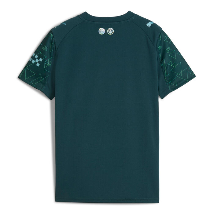 PUMA Kids' Manchester City 25/26 4th Replica Football Jersey Green image number 1