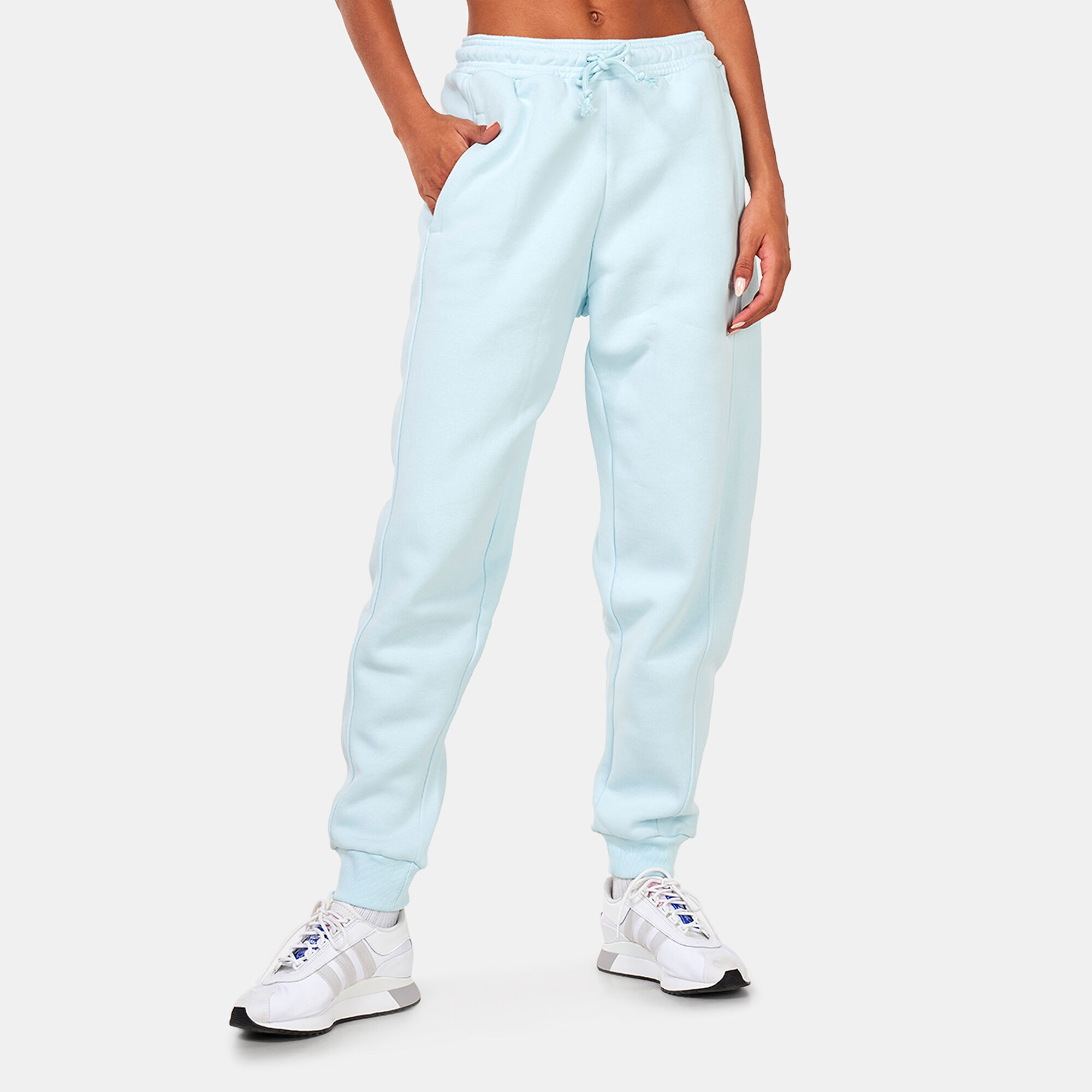 Adidas women's on sale cotton fleece pants