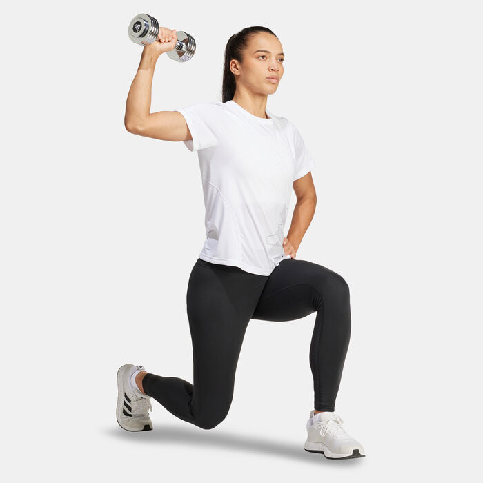 adidas Women's AEROREADY Designed for Training Graphic T-Shirt White adidas Women's AEROREADY Designed for Training Graphic T-Shirt White image number 2