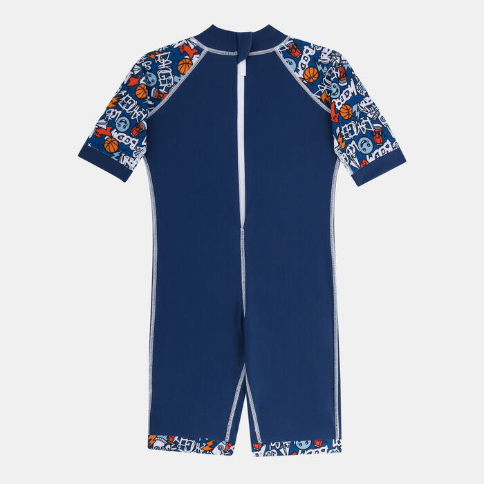 COEGA Kids' Swimming One-Piece Swimsuit Blue COEGA Kids' Swimming One-Piece Swimsuit Blue image number 1