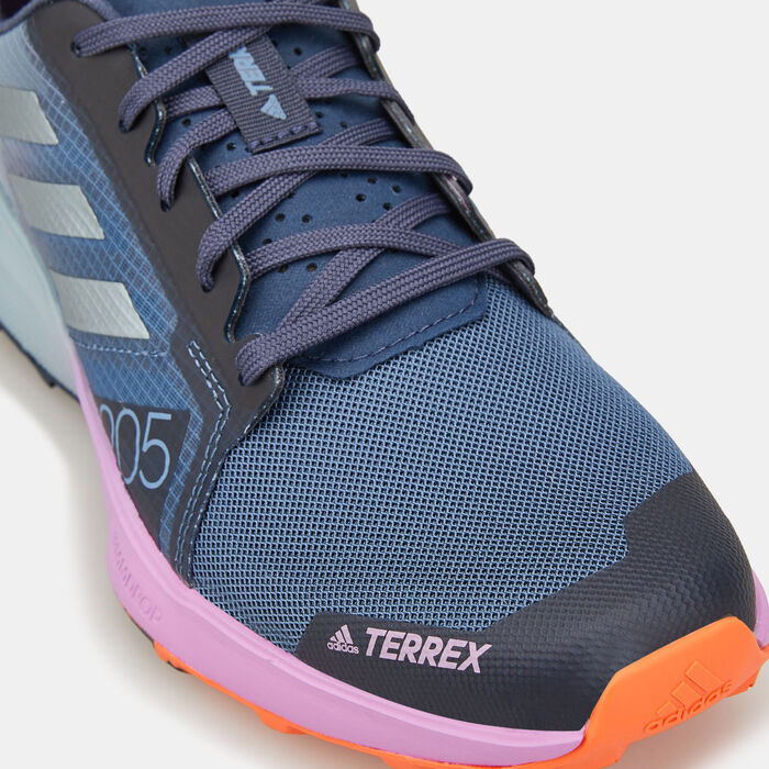 adidas Women's Terrex Speed Flow Trail Running Shoe Blue adidas Women's Terrex Speed Flow Trail Running Shoe Blue image number 4