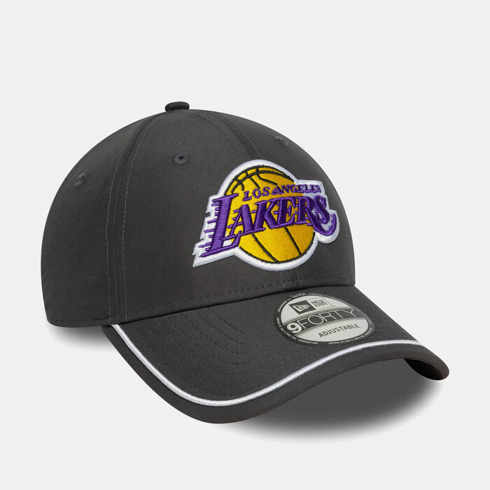 New Era Men's NBA Los Angeles Lakers Piping 9FORTY Cap Grey New Era Men's NBA Los Angeles Lakers Piping 9FORTY Cap Grey image number 2