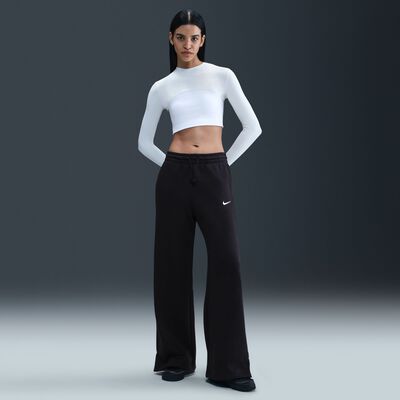 Nike Women's Sportswear Phoenix Fleece Wide-Leg Pants Black Nike Women's Sportswear Phoenix Fleece Wide-Leg Pants Black