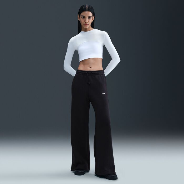 Nike Women's Sportswear Phoenix Fleece Wide-Leg Pants Black Nike Women's Sportswear Phoenix Fleece Wide-Leg Pants Black image number 1